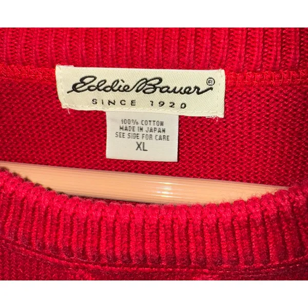 Eddie Bauer Nordic Snowflake Sweater Womens Size XL Color Block‎ Warm Knit Cozy - Image 3
