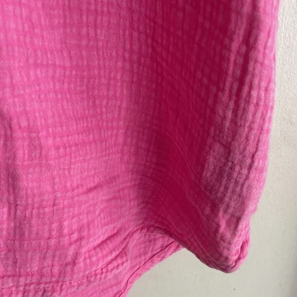 Faherty Dream Cotton Gauze Desmond Top Cone Flower Pink - Image 9