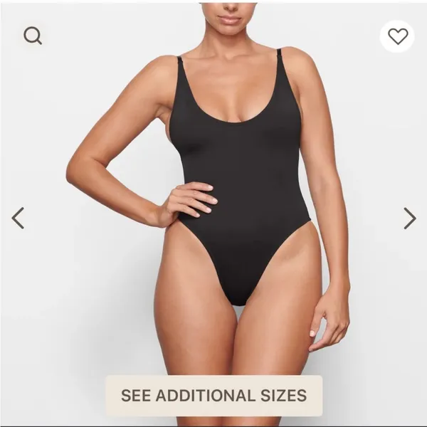 SKIMS Signature Swim Scoop Neck Onyx Black‎ One Piece Swimsuit NWT Size 2X - Image 6