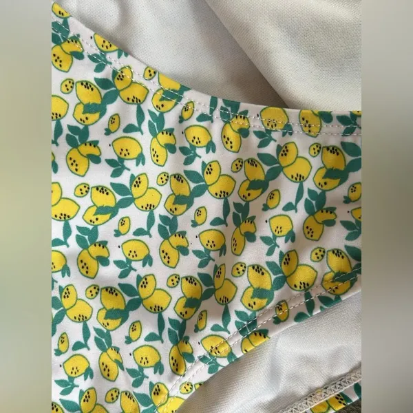 Italian Lemon Print Bikini Set Yellow - Image 4