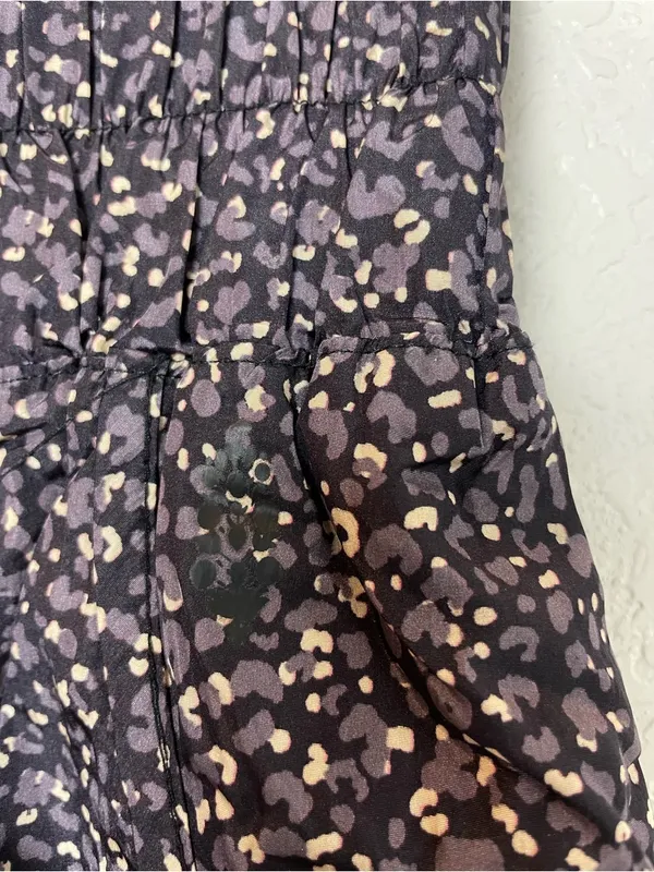 FP Movement by Free People Purple Leopard Athletic Shorts w Elastic Waist Sz M - Image 3