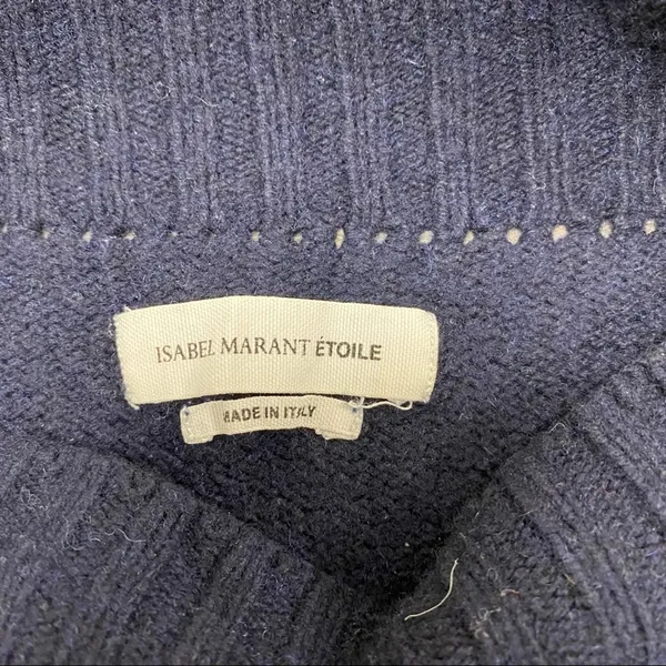 Isabel Marant Etoile Navy Wool Cashmere Knit Sweater Size 38 - Image 3