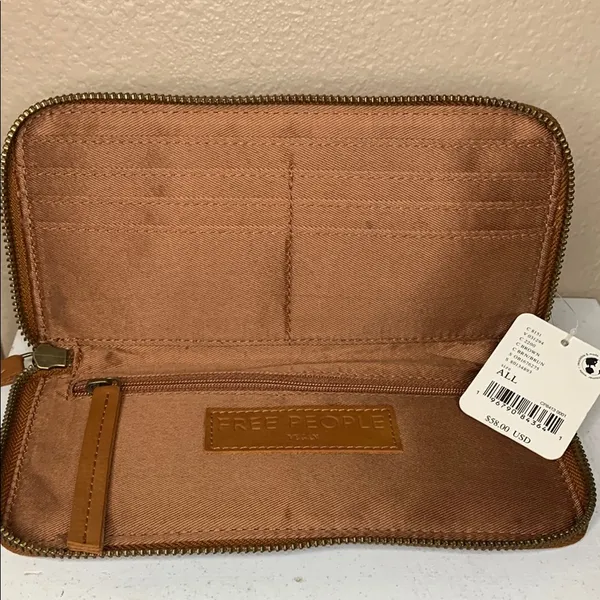 Free People Tan Clutch Wristlet - Image 3