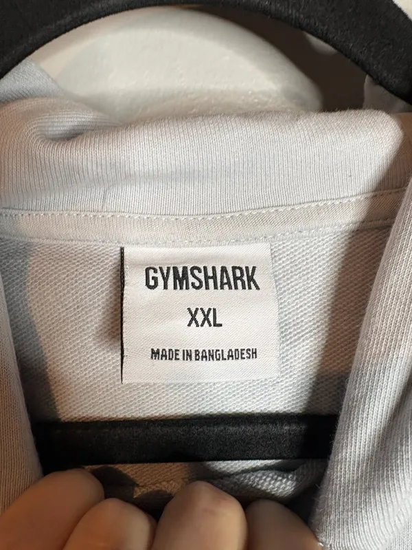 Gymshark Embroidered Cropped Hoodie Powder Blue - Image 4
