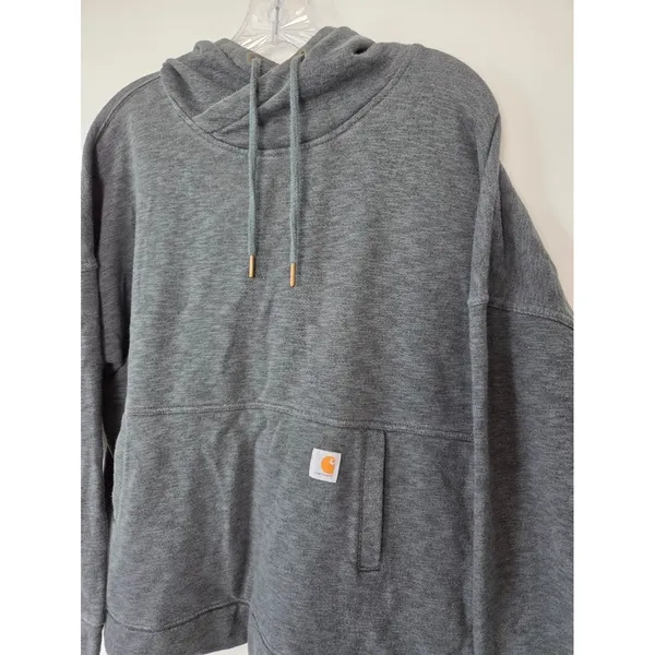 Carhartt Green Hoodie Women's Lightweight Comfy Dark Moss Green Large Outdoor - Image 4
