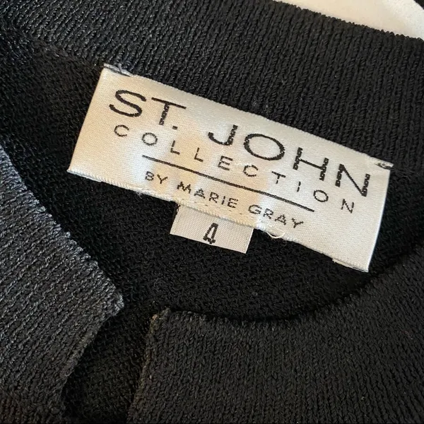 St. John Cap-Sleeve Knitted Jacket - Image 5