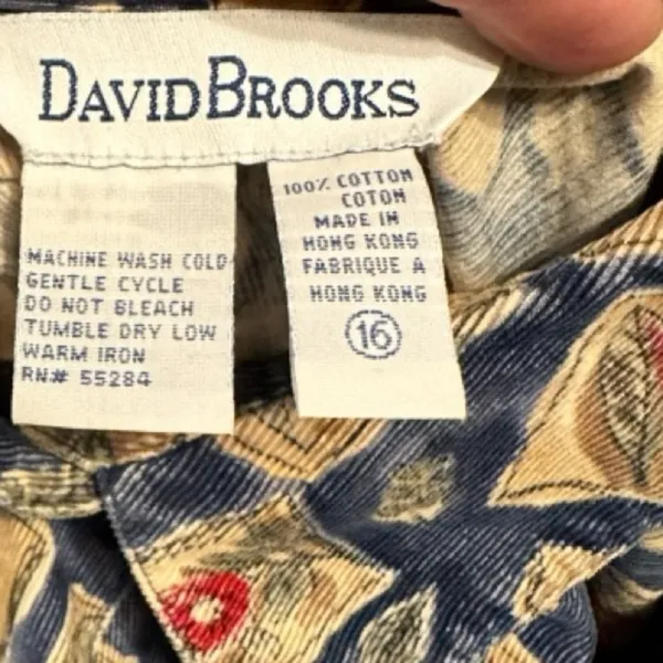 Vintage‎ David Brooks Corduroy Shirt - Image 5