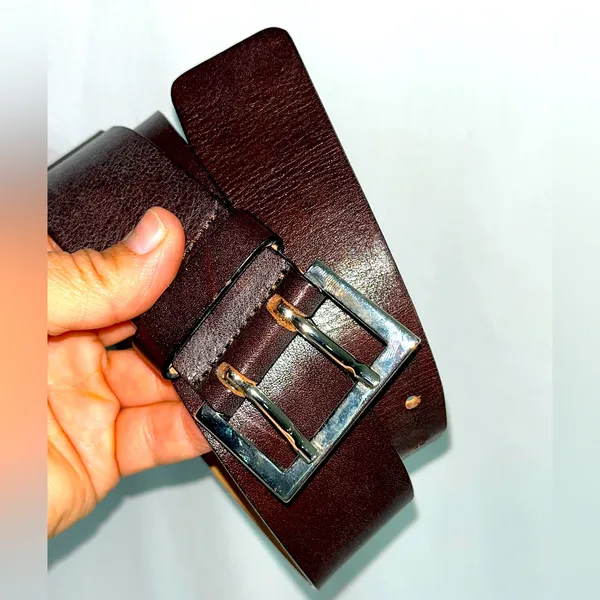 HAROLDS, leather belt size large. Brown - Image 2