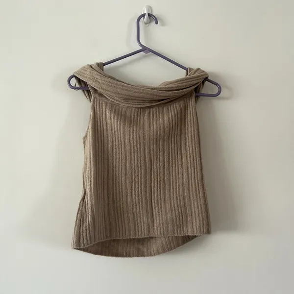Abercrombie & Fitch Ribbed Folded Over Knit Sweater Top Size S - Image 7
