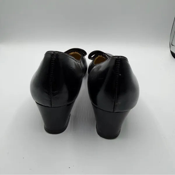 Vintage Naturalizer Funster Black Leather Loafer Heels Women’s 8.5AA Narrow - Image 4