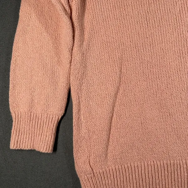 Old Navy Sweater Womens Small Pink Tunic Length‎ V Neck Long Sleeve 100% Cotton - Image 12