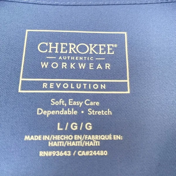 Blue Cherokee Workwear Revolution Scrub Top - Image 2
