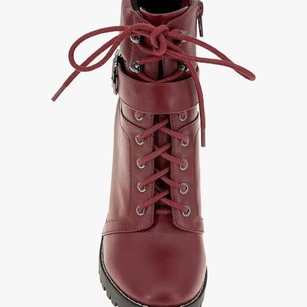 BCBGeneration Burgundy Padina Lug Sole Booties - Image 5