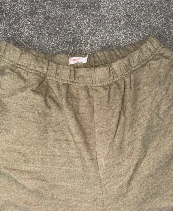 Hanes Olive Sweatpants Shorts - Image 3