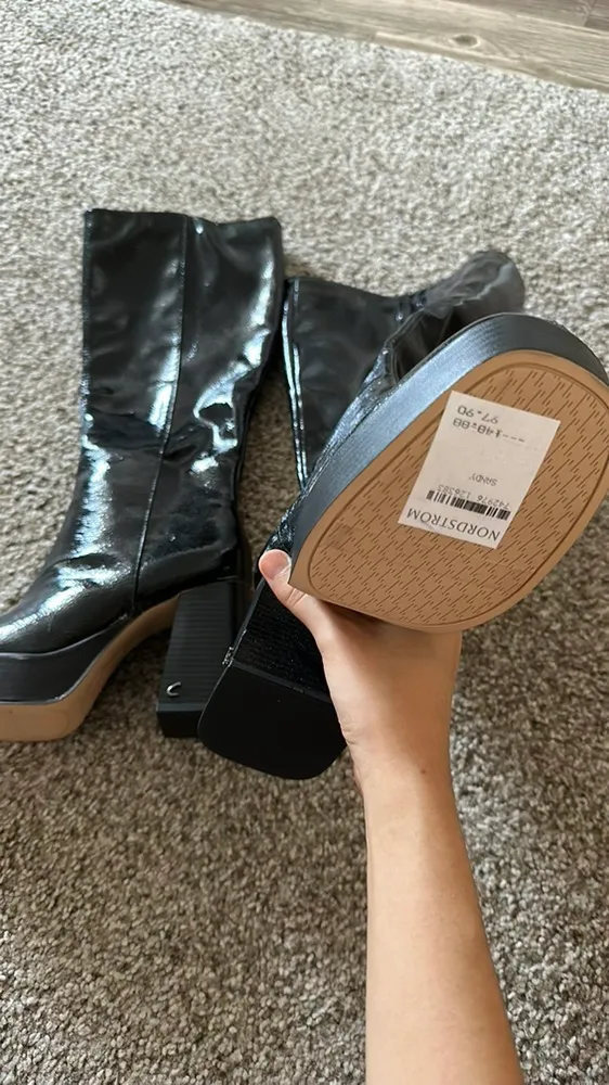 Nordstrom SANDY PLATFORM BOOTS - BLACK - Image 5