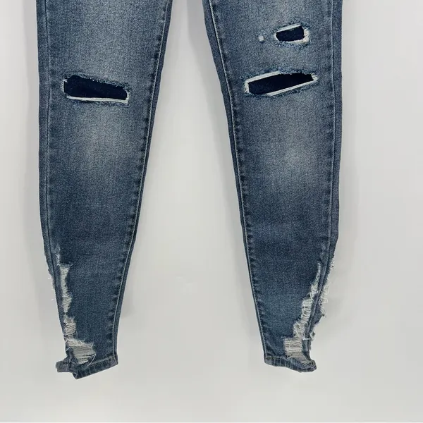 Free People About A Girl Jeans 24 High Rise Distressed Skinny Raw Hem NWT - Image 4