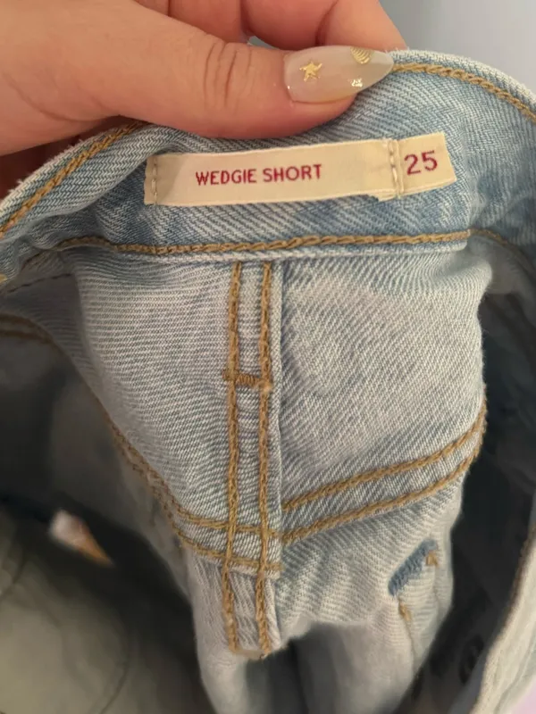 Levi's Light Blue High-Rise Denim Cutoff Shorts - Image 3