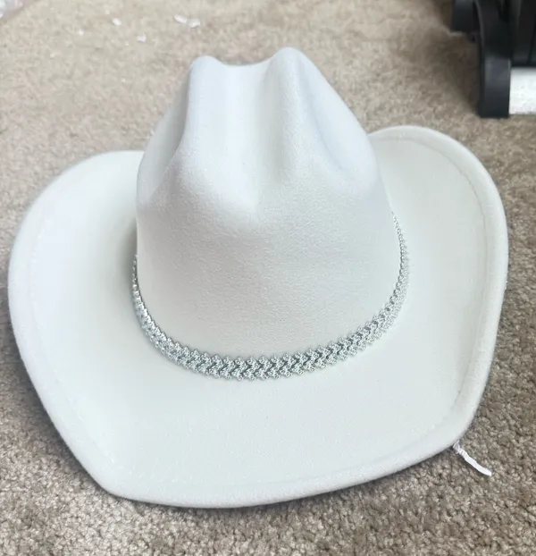 Bride Cowboy Hat White - Image 2