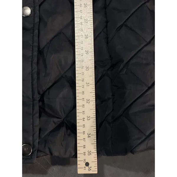 Jaclyn Smith Black Quilted Parka Coat with Faux Fur Hood‎ Winter Jacket D-7 - Image 7