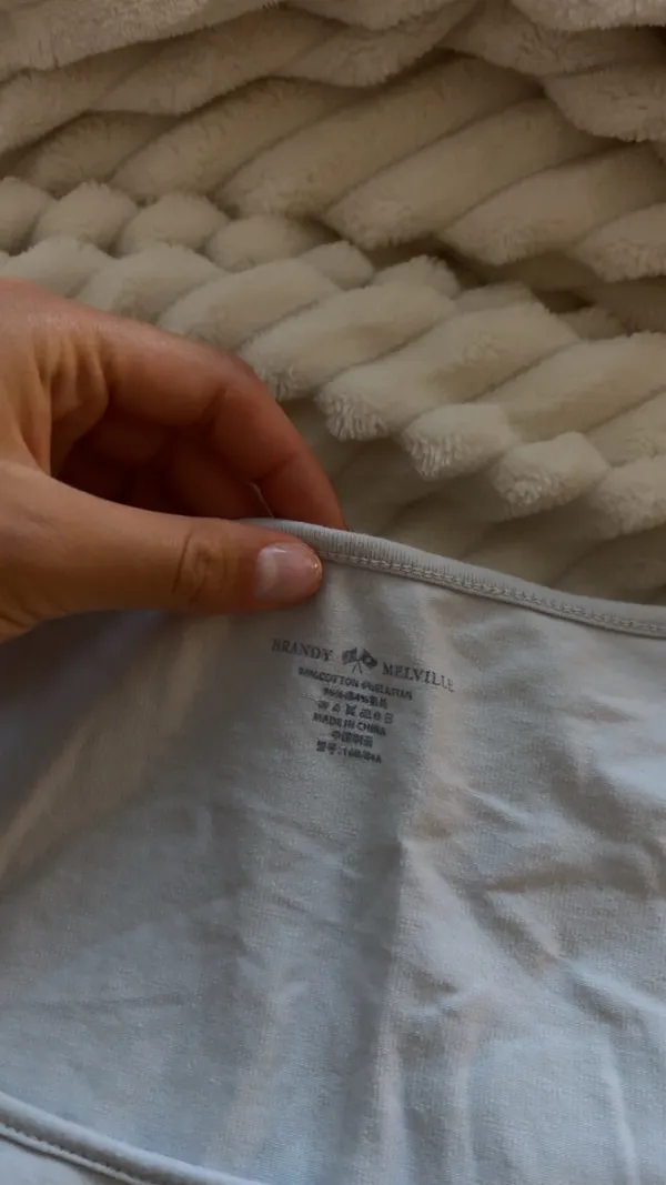 Brandy Melville light blue cotton crop top in a S - Image 2
