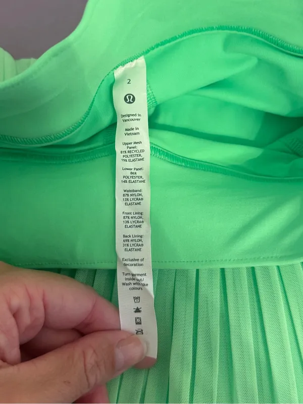 Lululemon Tiered Pleats‎ High-Rise Tennis Skirt Pistachio - Image 5