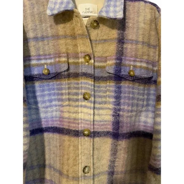 Wilfred Free Aritzia The Ganna Shirt Jacket‎ Elaine Violet Purple Women's Size M - Image 9