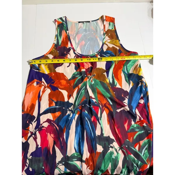 Marilyn Seyb Abstract Tropical Print Sleeveless Tank Top Size 10 - Image 9