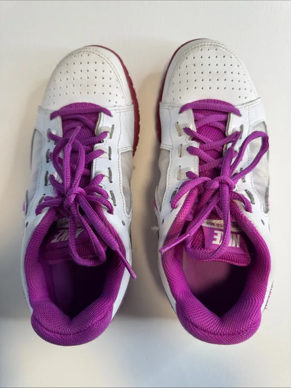 Nike Women’s White and Purple Air Vapor Ace Sneakers - Image 2