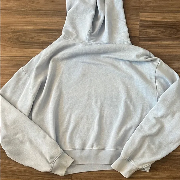 PINK Victoria's Secret Light Blue Logo Hoodie - Image 6