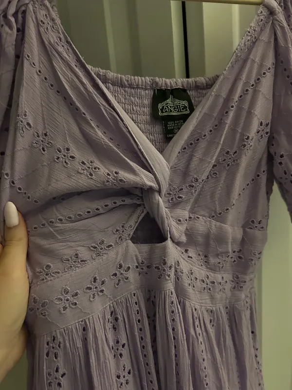 Angie Short Purple Summer Dress - Image 2