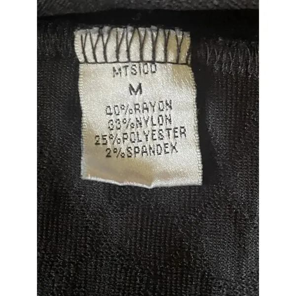 “My Tribe”black textured pencil skirt size M stretch snakeskin pattern - Image 6