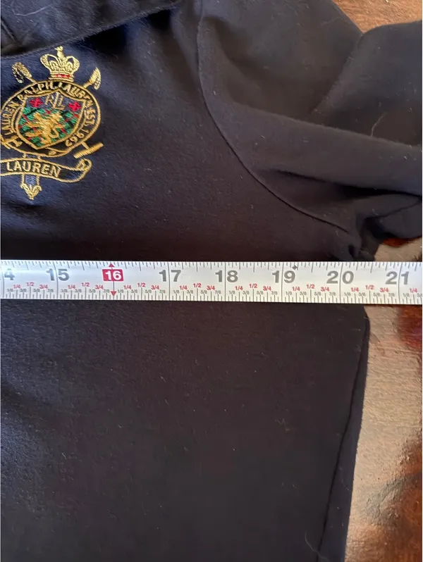Lauren Ralph Lauren Black Cotton Long Sleeve Polo Shirt Size L - Image 6