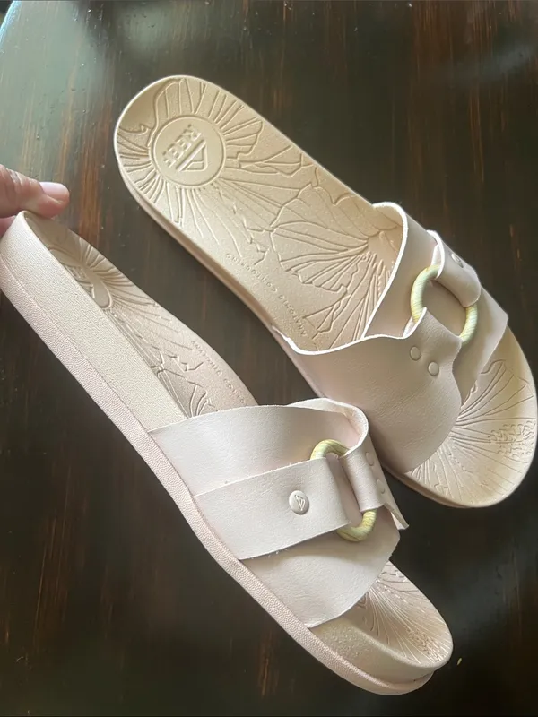 Reef Vista Cruz Light Blush Pink Slide Sandals Size 9 Cushioned Comfort Beach - Image 5