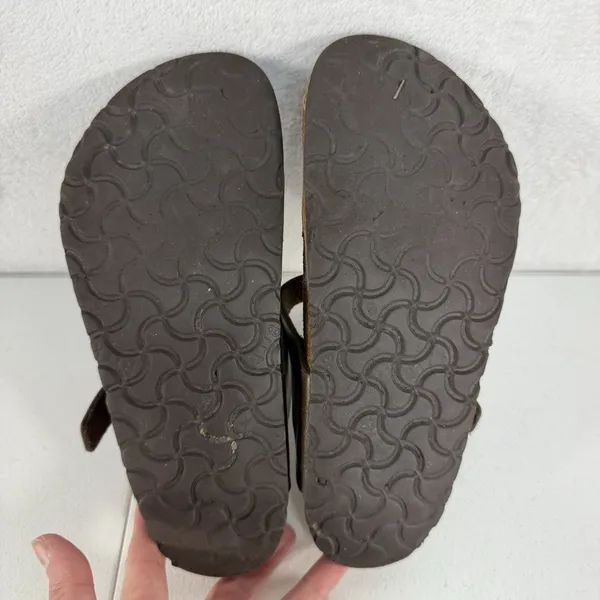 Birkenstock Gizeh 37 US 6 Sandals Metallic Bronze‎ Birko-Flor Thong Women's - Image 14