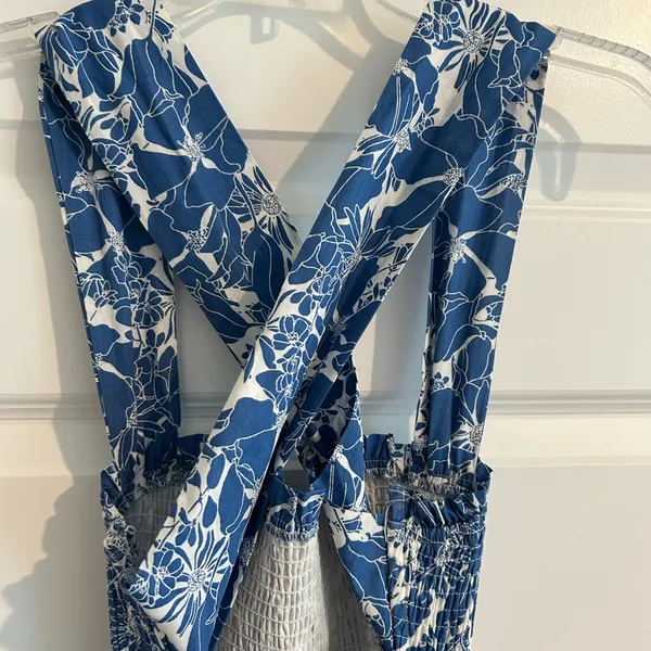 Hello Molly Floral Maxi Dress Blue White Size 8 - Image 8