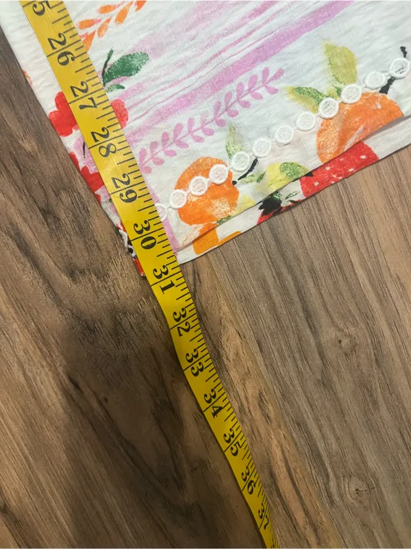 Dee Elly Cherry Farmers Market Fruit Print Wide Leg Lined Pants M NWT - Image 5