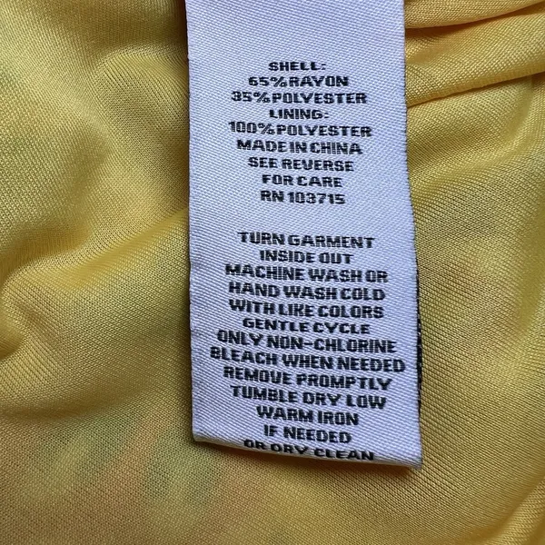 Nanette Lepore Yellow‎ Floral maxi Long Dress Size 2 Sleeveless V Neck Ruffle - Image 5