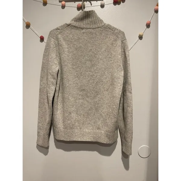 Banana Republic Merino Wool Italian Yarn Fair Isle Fisherman Turtleneck Sweater - Image 5