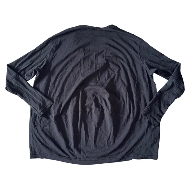 Lululemon Back in action Women Black V-Neck‎ Long Sleeve Oversized Top - Image 4