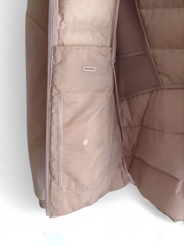 Lululemon Down For It All Jacket Porcelain Pink Lightweight Puffy Coat Size 8 - Image 9