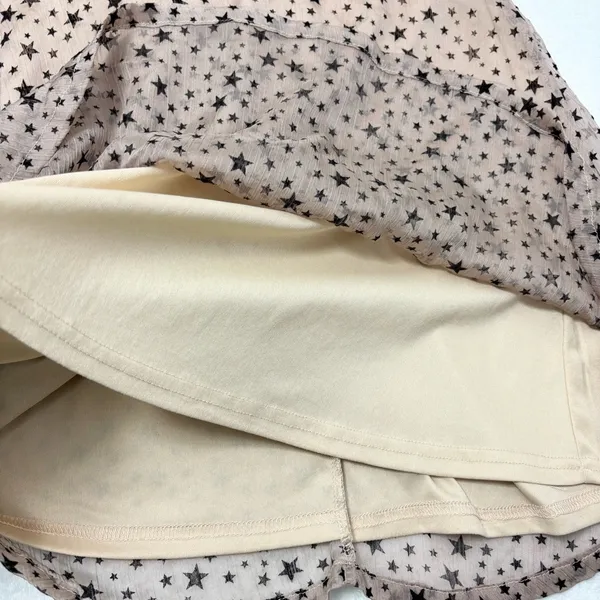 Nasty Gal Cream Mini Sundress with stars Sleeveless Scoop Neck size‎ 4 - Image 12