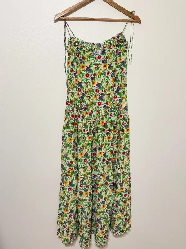 SWF Dynamic Floral Dress Size Medium Resurgence Shoulder Tie Maxi Revolve - Image 2