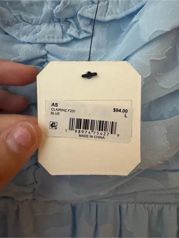 Altar'd State Pale Blue Ruffle-Tier Maxi Dress - Image 4