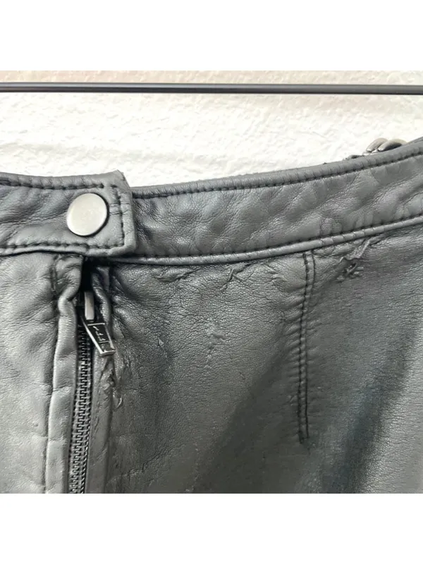 Free People Midnight Magic Faux Leather Mini Skirt Size 4 Black - Image 9