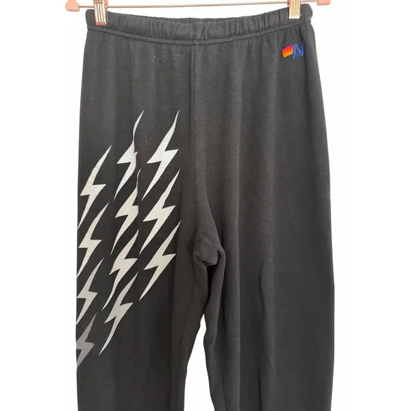 Aviator Nation Bolt Gradient Sweatpants Black/Gray Women's Size X-Large - Image 4