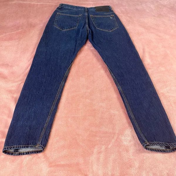 rag & bone Engineer High Rise Straight Jeans Size 26 Dark Indigo - Image 3