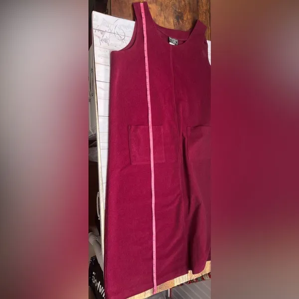 Berry Tank Dress W/Two Front Pockets. - Image 5