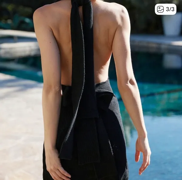 Free People Black knit Dress Mini - Image 2