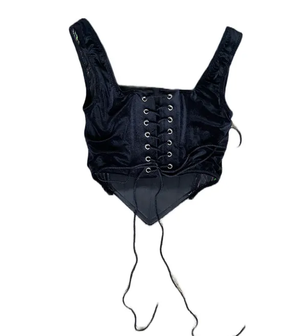 Y2K Style Black Goth Grunge Lace Up Corset 🔥 - Image 4