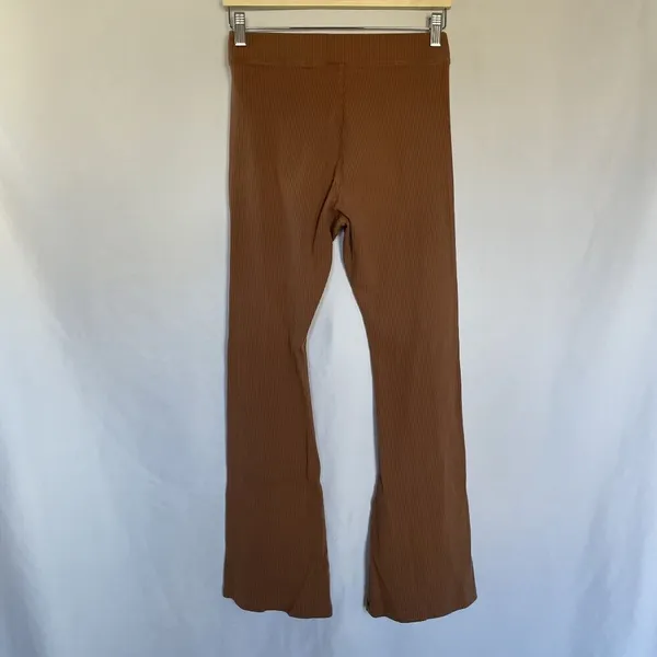 PINK Victoria's Secret brown bootcut pants comfortable stretch‎ casual cotton M - Image 5